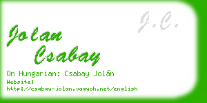 jolan csabay business card